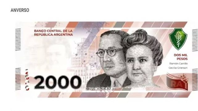 Los billetes de $2.000 vienen con la imagen de los doctores Cecilia Grierson y Ramón Carrillo