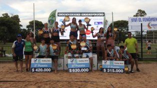 El podio final del certamen que tuvo lugar en Cerrito.