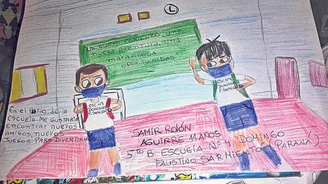 Samir Rolón tiene 11 años y pasa de grado en la Escuela Nº4 Domingo Faustino Sarmiento de Paraná.