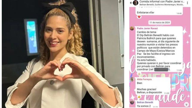 La diputada Lourdes Arrieta publicó chats que revelan trama de visita a represores. Lilia Lemoine le salió al cruce: ¿Viste que sí sabías adónde ibas?”
