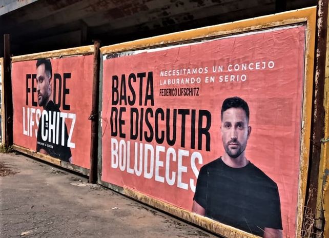 Basta de discutir boludeces. El slogan referido al Concejo del precandidato a concejal