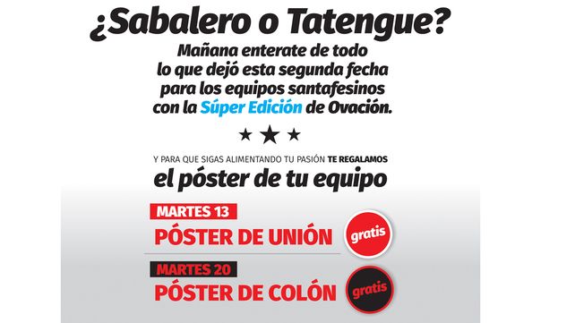 Este martes pedí el póster de Unión Este martes pedí el póster de Unión
