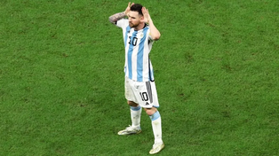 Messi festejó el gol de penal con el Topo Gigio.