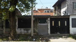 La barbería donde encontraron el cuerpo de Riveros, en barrio Ludueña.