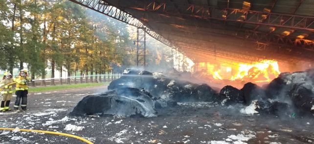 Voraz incendio en la planta de Vicentín en Avellaneda