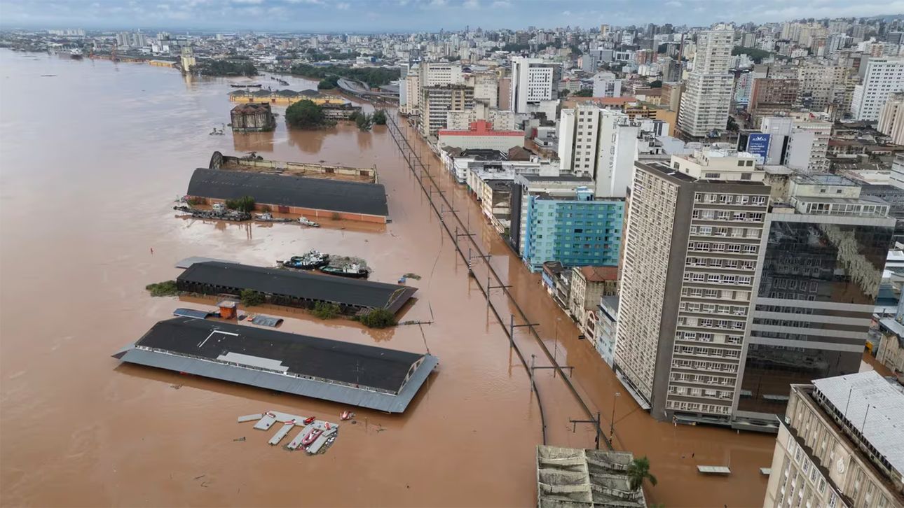Impactantes imágenes de las inundaciones en el sur de Brasil