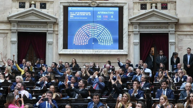 La reforma laboral fue aprobada por la Cámara de Diputados en general y ahora el proyecto vuelve al Senado para su sanción