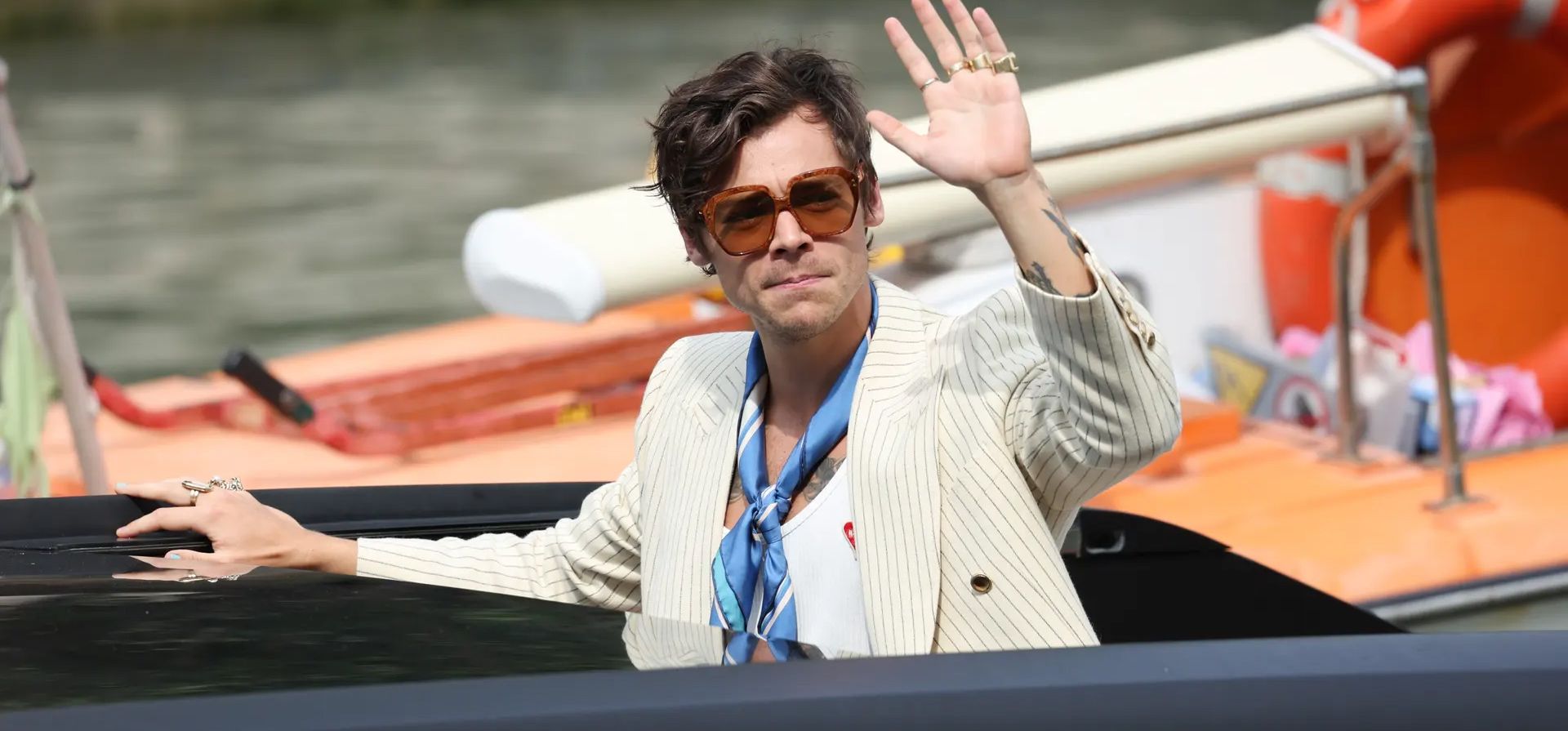 Harry Styles llega para el photocall de