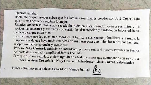 Candidatos de Cambiemos en Santa Fe hace campaña en los Jardines de infantes