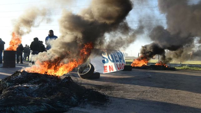 Piquete en el acceso norte a San Lorenzo.&nbsp;