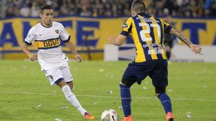 Federico Carrizo, con la camiseta de Boca, en el Gigante. El Pachi ingresó en los primeros minutos del complemento.