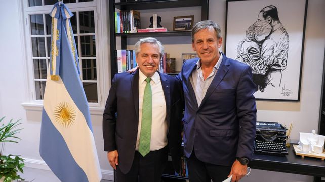 El intendente Emilio Jatón se reunión con el presidente Alberto Fernández.