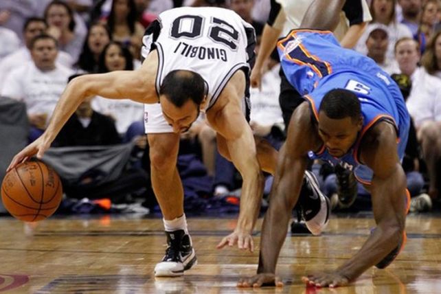 NBA: cayeron los Spurs de Manu y Oklahoma quedó a un paso de la final