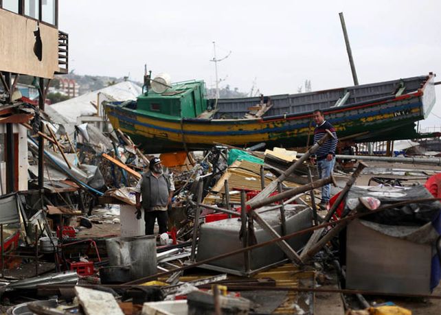 En Coquimbo el terremoto del miércoles provocó un desastre en el sector de la costa.