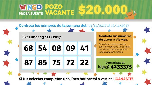 Wingo: Los números de la semana