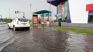 La &nbsp;tormenta se manifestó con más fuerza a través del viento y el agua