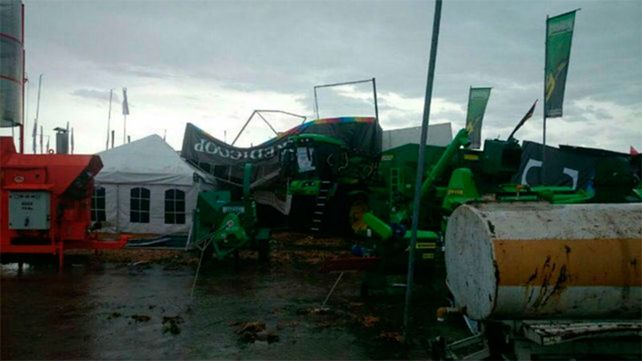 Suspenden las actividades en la ExpoAgro por los daños que causó el temporal