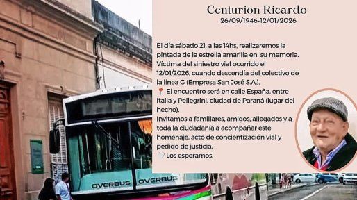 En Paraná, pintarán una estrella amarilla en memoria de Ricardo Centurión