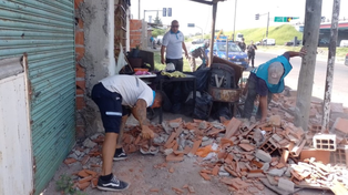 Agentes del municipio trabajando en las intervenciones