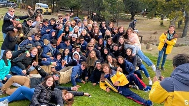 Los chicos de La Salle disfrutan de Bariloche.&nbsp;