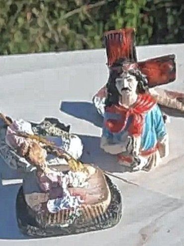 Indignación en San José por la vandalización de la ermita del Gauchito Gil