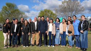 El gobernador Maximiliano Pullaro participó de la Fiesta Nacional del Transporte.