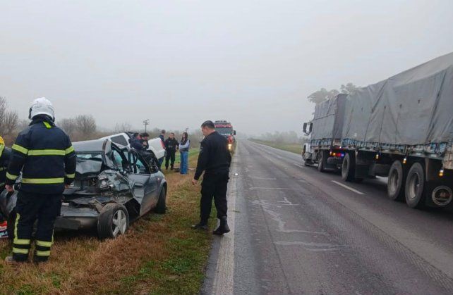 Los vehículos quedaron al costado de la calzada de la ruta 34.