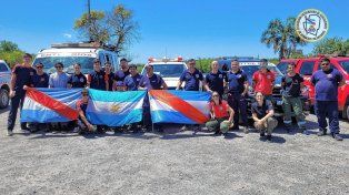 Bomberos voluntarios entrerrianos fueron al sur a combatir los incendios