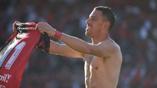 Maxi Rodríguez lucirá la camiseta 11 por última vez este lunes, cuando Newells enfrente a Banfield en el Coloso.