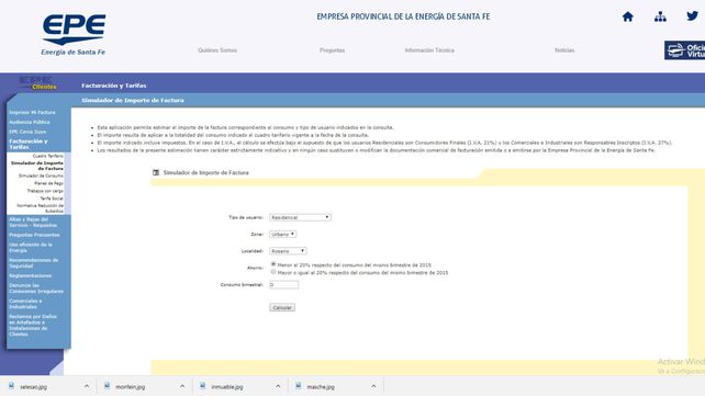 Los usuarios de la EPE ya pueden calcular sus facturas online