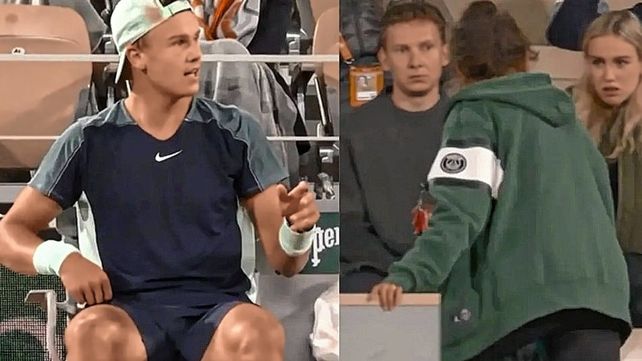 El tenista danés Holger Rune echó a su madre del partido que sostenía en Roland Garros.