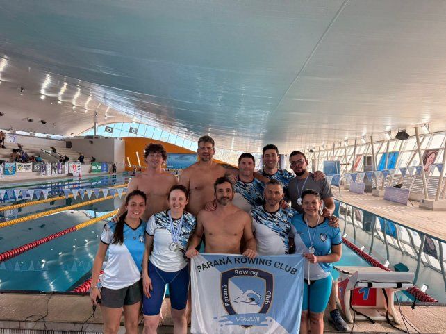 Los nadadores de Rowing presentes en Santiago del Estero.