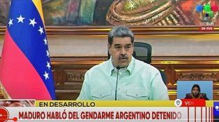 Nicolás Maduro acusó al gendarme argentino Nahuel Gallo de planear un atentado contra la vicepresidenta de Venezuela