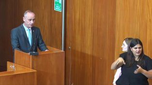 La ceremonia del Superior Tribunal de Justicia (STJ) de Entre Ríos, encabezada por el presidente del alto cuerpo, vocal Leonardo Portela, se transmite en vivo