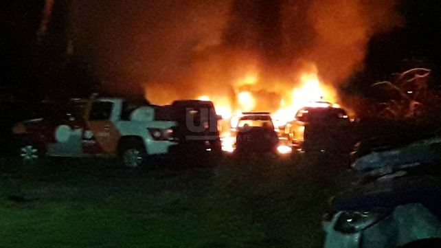 Incendio en el deposito judicial ubicado en barrio La tablada
