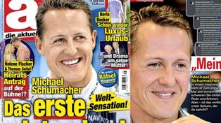 La portada de la página alemana Die Aktuelle publicitando la entrevista del siete veces campeón del mundo.