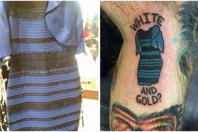 ¡Se tatuó el famoso vestido!