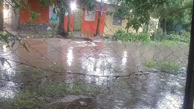 Calles inundadas en barrio 29 de Abril.&nbsp;