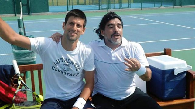 Novak Djokovic despidió a Diego Maradona en las redes
