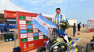 Fantoni, el delantero e hincha de Central que terminó los dos Dakar que corrió .&nbsp;