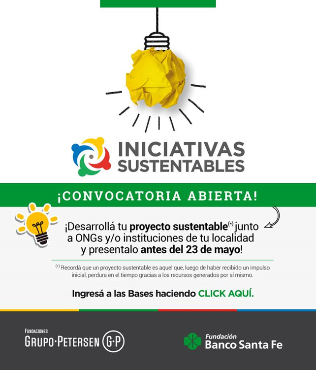 La Fundación Banco Santa Fe lanzó el tercer concurso de iniciativas sustentables