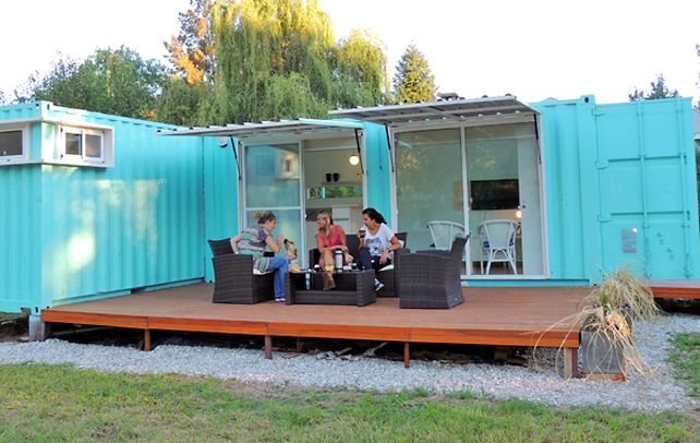 Una vivienda en Funes construida con contenedores