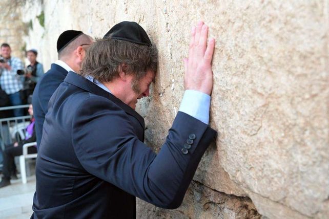 El presidente Javier Milei en una de sus visitas a Israel. 