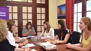 Kunath y Monjo con Tuñez. Destacaron que Bordet impulsa la agenda de género.