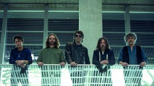 Los desfachatados, años después. (De izq. a der.) Diego Rodríguez (Uma), Diego Tuñón (Uma-T), Mariano Roger, Adrián Dárgelos y Diego Castellano acaban de editar su disco de estudio número 12.&nbsp;
