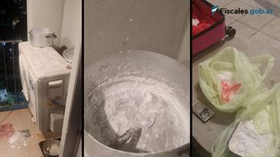 En el último departamento que le subalquilaron a Ortigoza en Puerto Norte se encontraron elementos propios de una cocina para estirar cocaína.