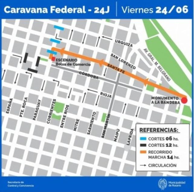La Marcha Federal por la defensa del río y el Canal Magdalena llega a Rosario: cómo serán los cortes de calles