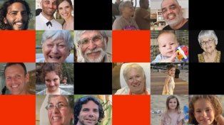 La Organización Sionista Argentina (OSA) proyecta un video en la Plaza Vaticano, al lado del Teatro Colón para dar a conocer las identidades de los ciudadanos argentinos que fueron secuestrados o desaparecidos como consecuencia del ataque terrorista de Hamas en Israel.