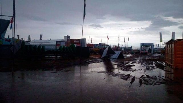 Suspenden las actividades en la ExpoAgro por los daños que causó el temporal