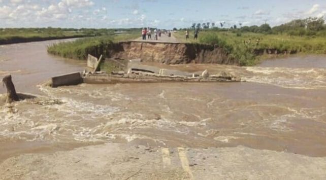 La erosión sobre la ruta Nº1
